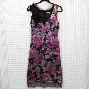 Tracy Reese sequin floral cocktail dress